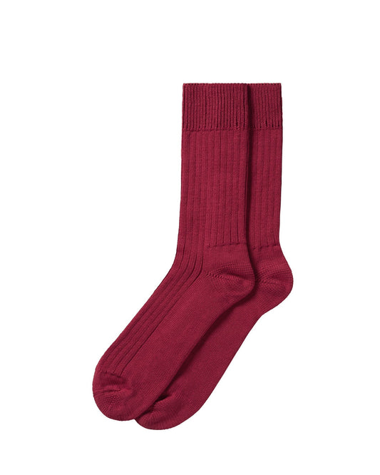 Bradford Wool Socks Burgundy