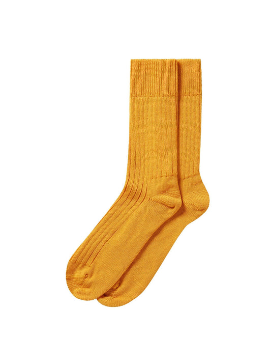 Outleted Wool Unisex Socks in Mustard