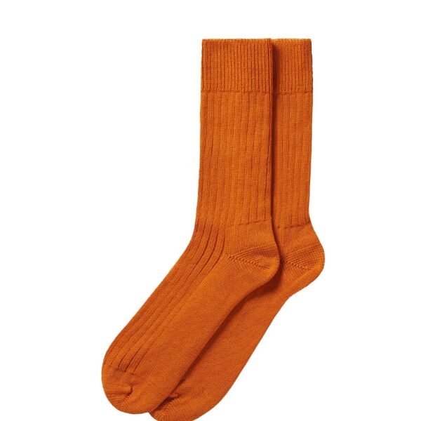 Bradford Wool Comfort Socks in Orange