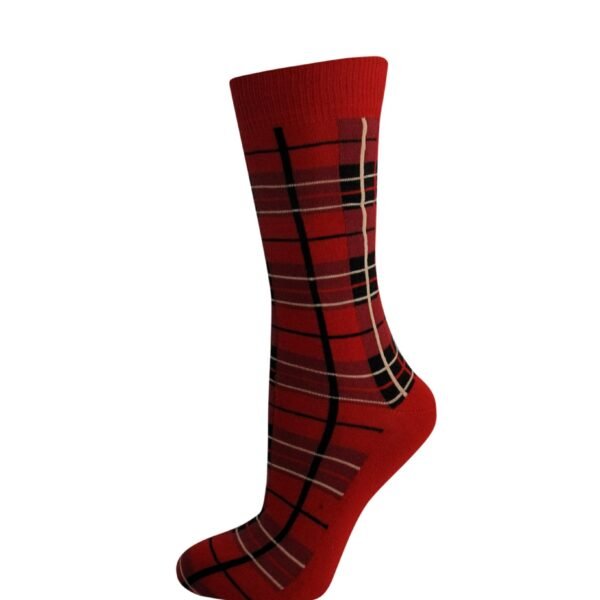 Socks Check Red