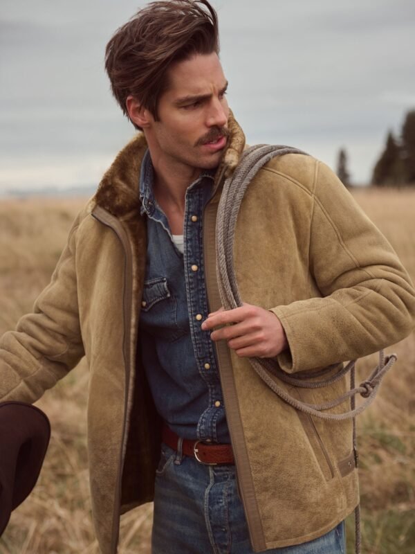 Lance Distressed Sheepskin Jacket