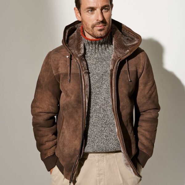 Luke Hooded Sheepskin Jacket