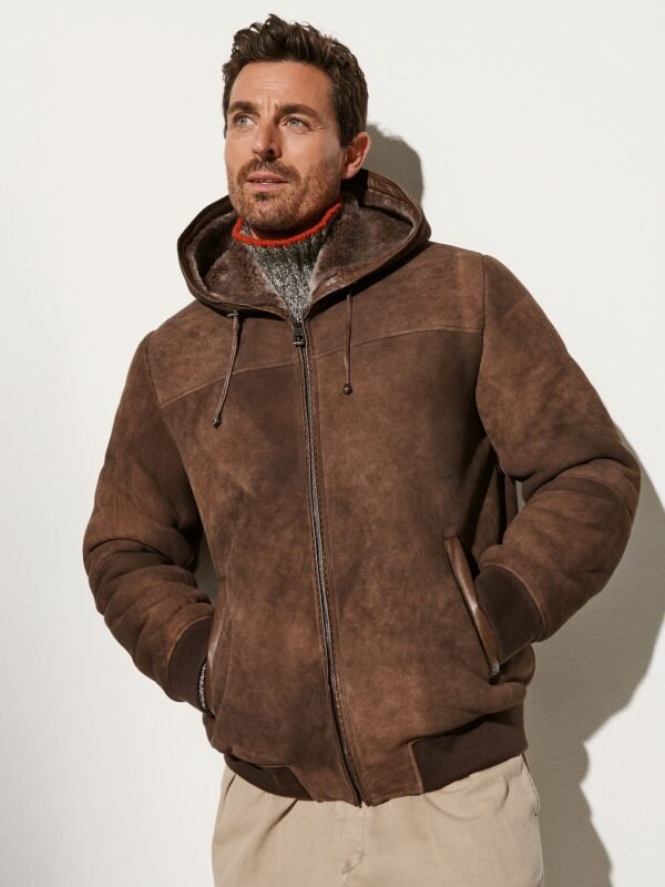 Luke Hooded Sheepskin Jacket