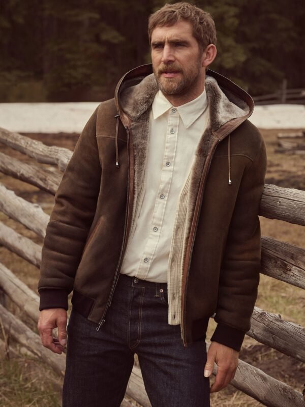 Luke Hooded Sheepskin Jacket