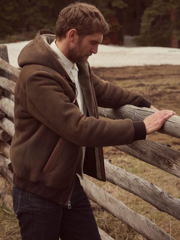 Luke Hooded Sheepskin Jacket