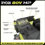 80V Max HP Lithium 54″ Brushless Electric Zero Turn Lawn Mower