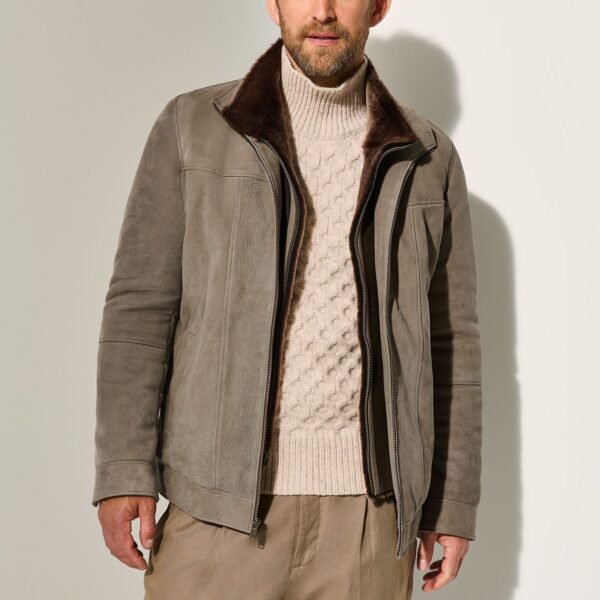 Bruno Buffed Leather Coat