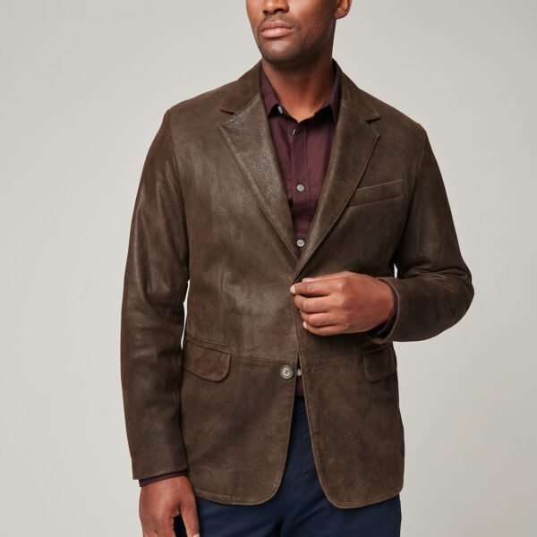Carlisle Distressed Leather Blazer