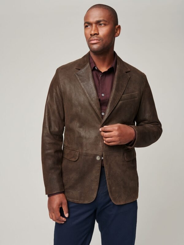 Carlisle Distressed Leather Blazer