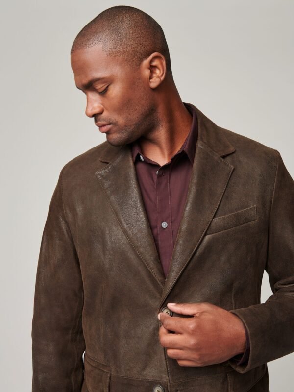 Carlisle Distressed Leather Blazer