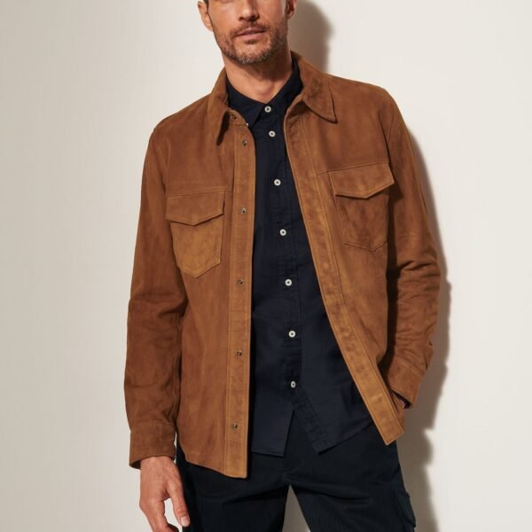 Noah Suede Leather Shirt Jacket