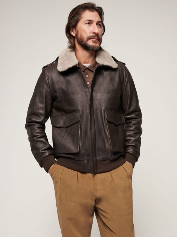 Curtis Leather A-2 Bomber Jacket