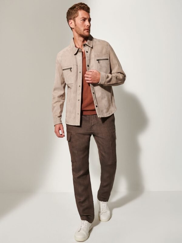 Max Reversible Suede Leather Shirt Jacket
