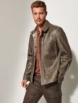 Max Reversible Suede Leather Shirt Jacket