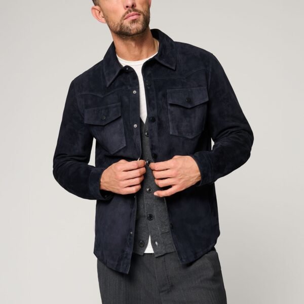 Evan Suede Leather Shirt Jacket
