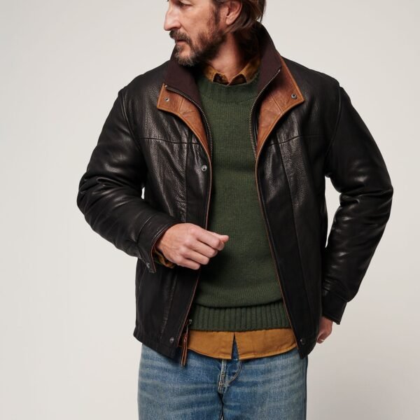 Romano Black Leather Jacket