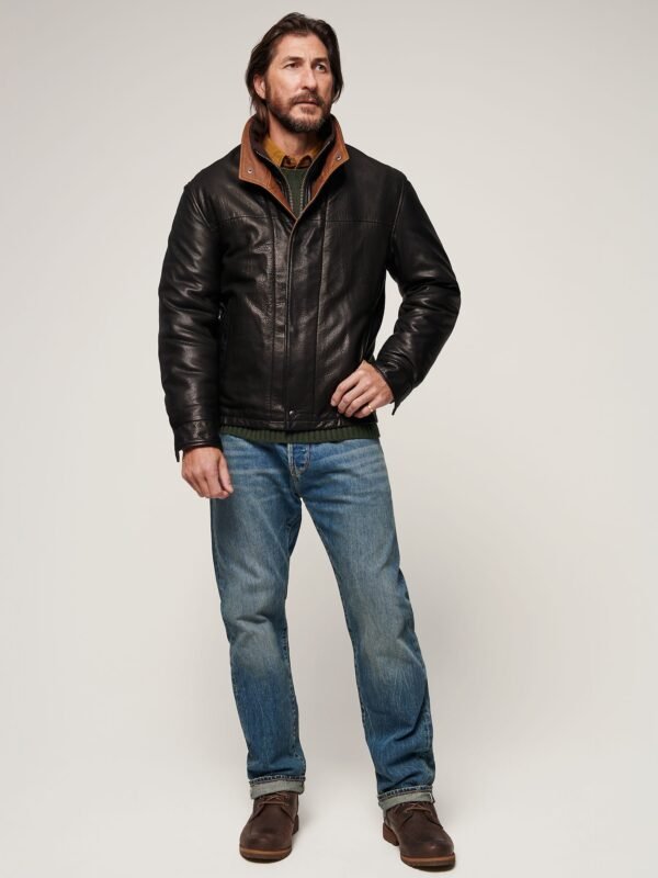 Romano Black Leather Jacket
