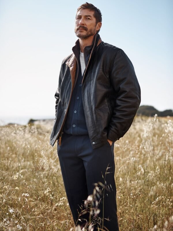 Romano Black Leather Jacket