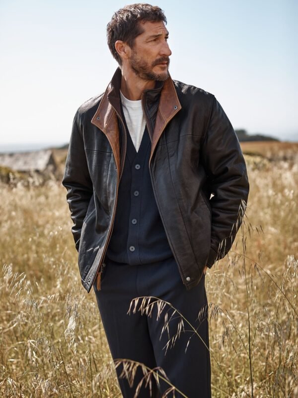 Romano Black Leather Jacket