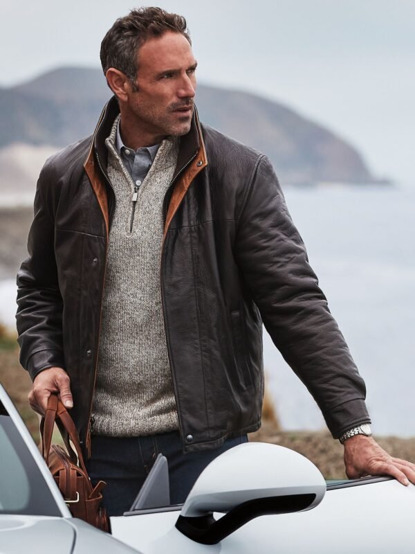 Romano Black Leather Jacket