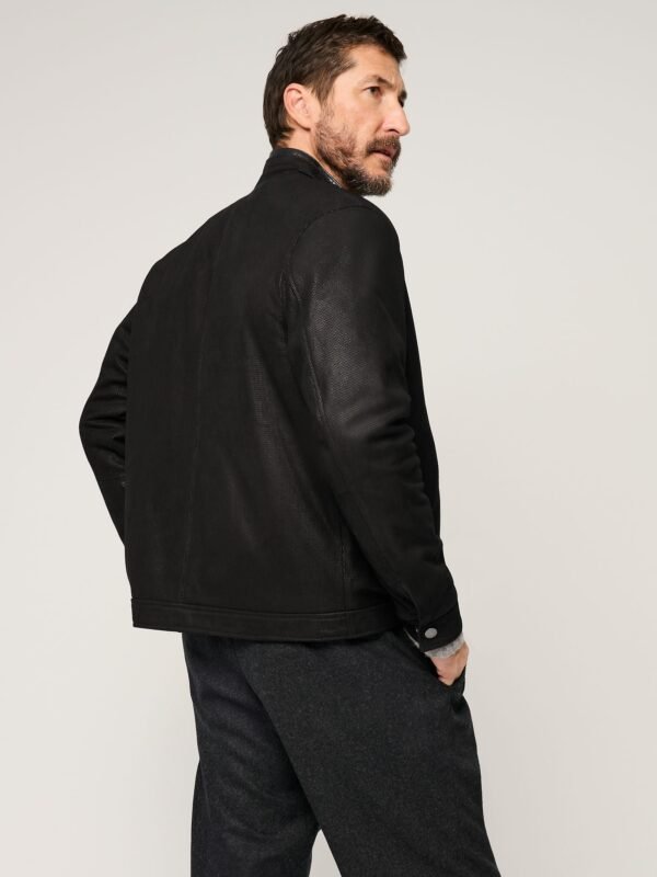 Zachary Embossed Leather Jacket