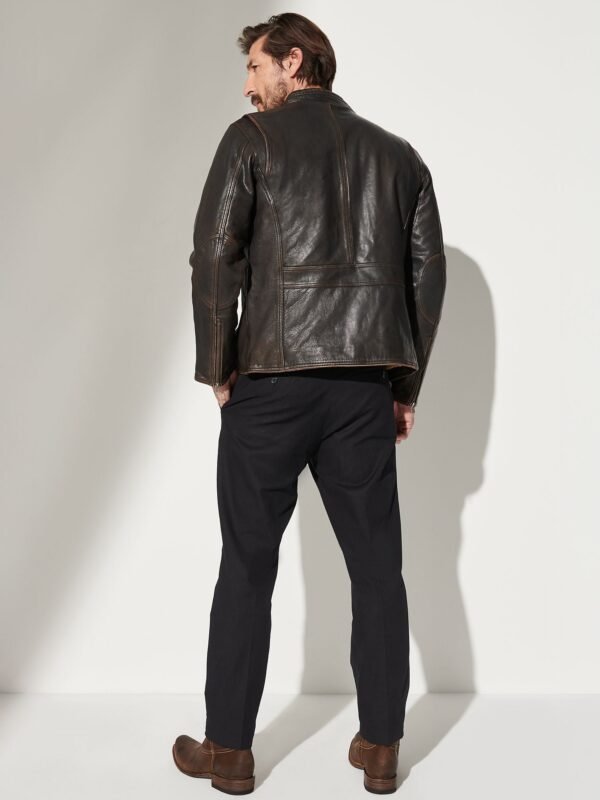 Retro Leather Moto Jacket