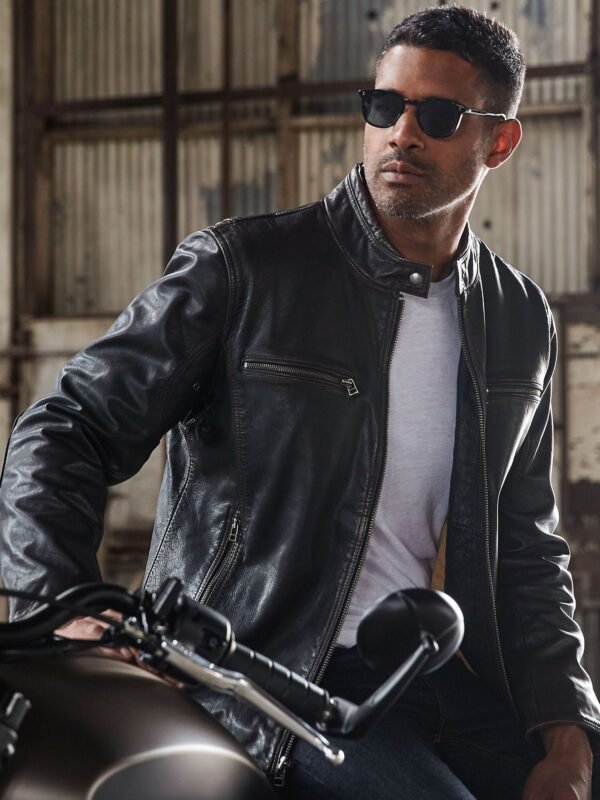 Retro Leather Moto Jacket