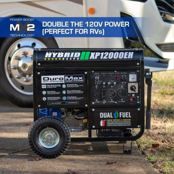 DuroMax XP13000EH Dual Fuel Portable Generator 13000 Watt Gas