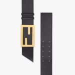 Fendi Black Leather Belt