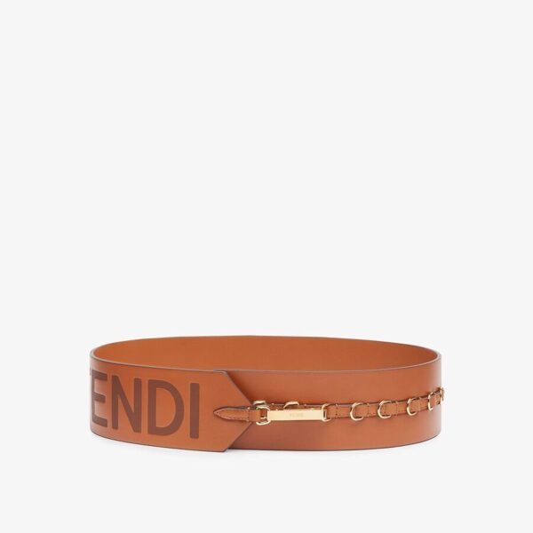 Fendi Brown Leather Belt