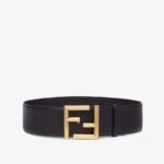 Fendi Black Leather Belt