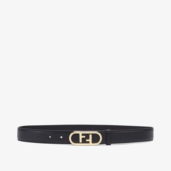 Fendi Black Leather Belt