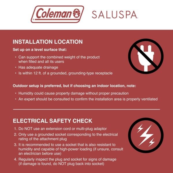 Coleman SaluSpa Atlantis AirJet Inflatable Hot Tub w/ Pump #P09144