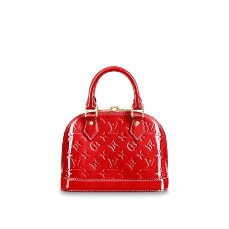 Louis Vuitton ALMA BB Cerise Red
