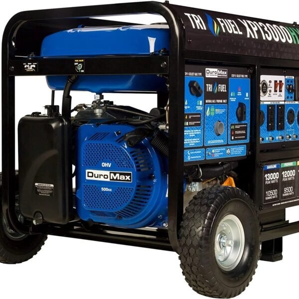 DuroMax 13000 Watt, Tri Fuel Portable Generator, w/ CO Alert