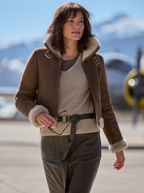 Lacey Sheepskin Bomber Jacket