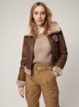 Lacey Sheepskin Bomber Jacket