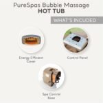 Intex: PureSpa: Sahara Tan Inflatable Hot Tub Set - 6 Person - 85" Round Outdoor Heated Bubble Spa, Jet Massage, Cover, Hard Water Treatment System - Image 5