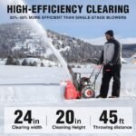 PowerSmart Brand New Self-Propelled Gas Snow Blower, 212cc 24 in. Two-Stage with 120V Electric Start - Image 6