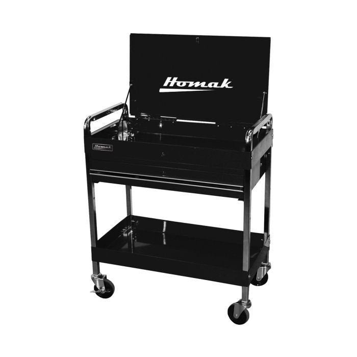1-157.jpg Homak Pro Series 32″ One Drawer Flip Top Service Cart - Image 1