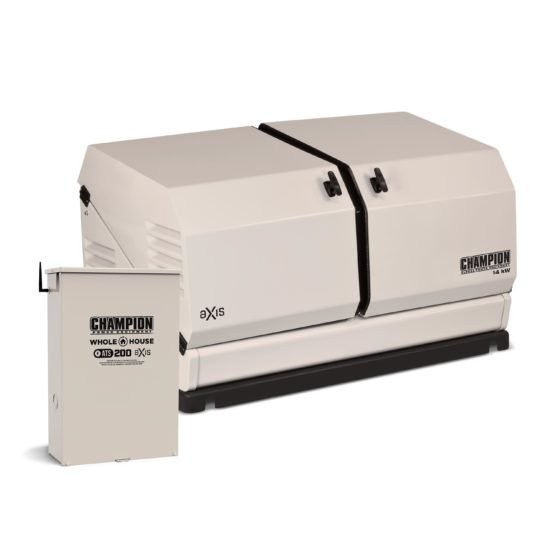 100839-home-standby-generator_cb45773a-7f21-4d34-891a-f74b249500be.jpg Champion 14-kW aXis Home Standby Generator with 200-Amp Whole House Switch (US) - Image 1