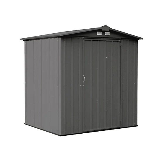 1312977-1.jpg Arrow 6 ft. x 5 ft. EZEE Steel Low Gable Shed, Charcoal - Image 1
