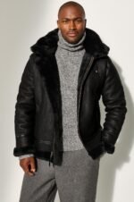 Classic Sheepskin B-3 Bomber Jacket - Image 11