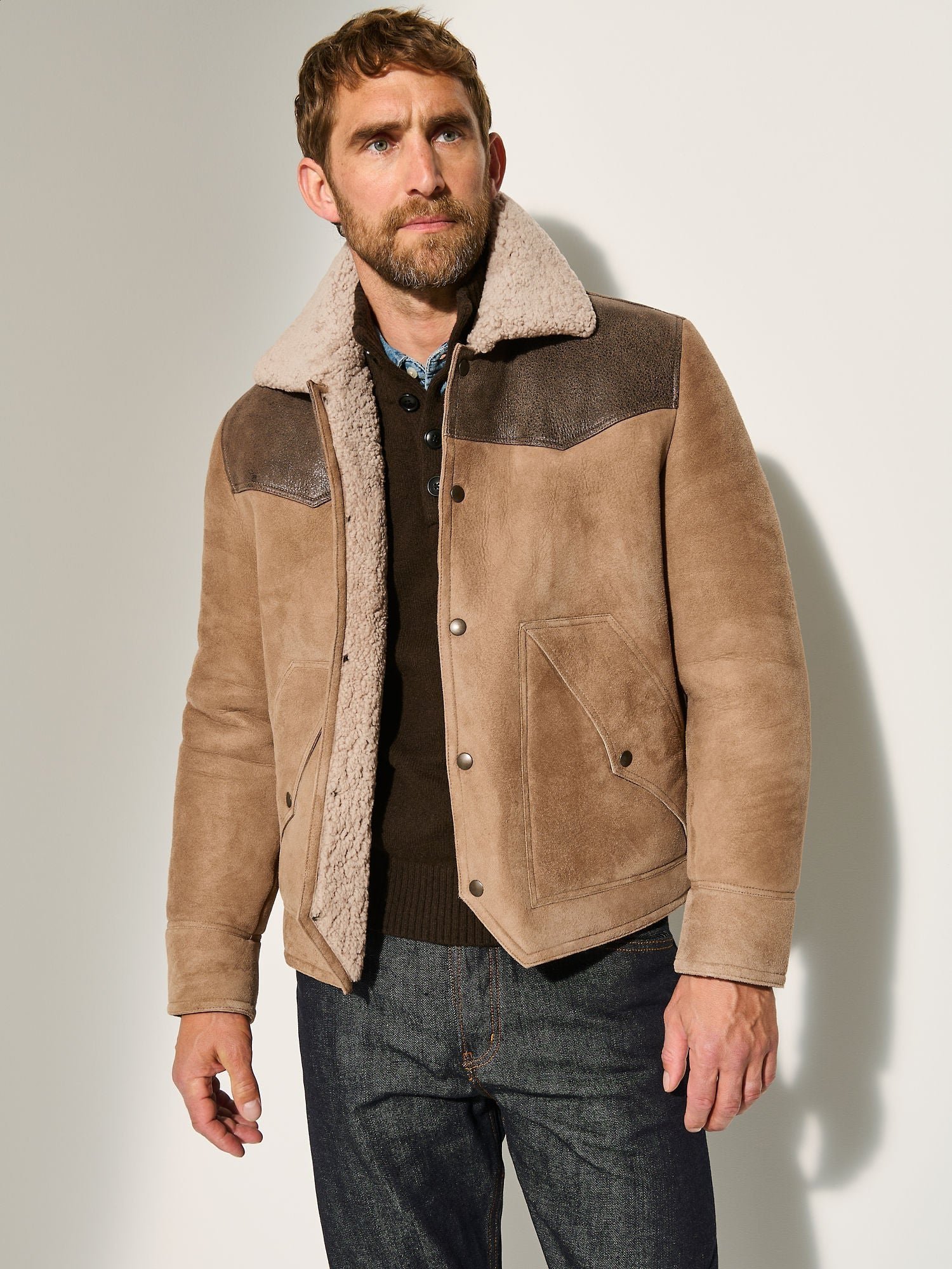 18243-snbr-av4047325-1.jpg Mustang Sheepskin Jacket - Image 1