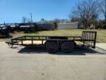 6'4" x 16 Utility Trailer Double Axle Dovetail With Gate Powder Coated (2) 3500lb Axles - Image 2
