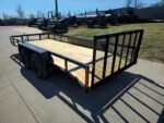 6'4" x 16 Utility Trailer Double Axle Dovetail With Gate Powder Coated (2) 3500lb Axles - Image 3