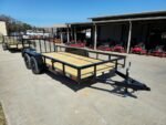 6'4" x 16 Utility Trailer Double Axle Dovetail With Gate Powder Coated (2) 3500lb Axles