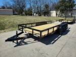 6'4" x 16 Utility Trailer Double Axle Dovetail With Gate Powder Coated (2) 3500lb Axles - Image 19