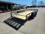 6'4" x 16 Utility Trailer Double Axle Dovetail With Gate Powder Coated (2) 3500lb Axles - Image 8