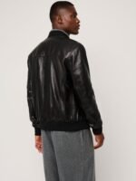Rocco Leather Baseball Jacket - Image 5